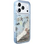 Karl Lagerfeld Liquid Glitter Beach kryt pre iPhone 18 Pro Max, modrý