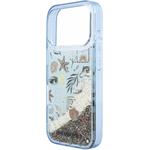 Karl Lagerfeld Liquid Glitter Beach kryt pre iPhone 18 Pro, modrý