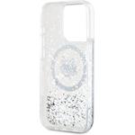 Karl Lagerfeld Liquid Glitter Choupette Head MagSafe kryt pre iPhone 15 Pro Max, transparentný