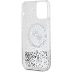 Karl Lagerfeld Liquid Glitter Karl and Choupette Heads MagSafe kryt pre iPhone 12/12 Pro, transparentný