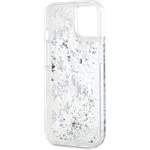 Karl Lagerfeld Liquid Glitter Monogram Gradient kryt pre iPhone 15, biely