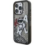 Karl Lagerfeld Liquid Glitter Scattered Choupette kryt pre iPhone 16 Pro Max, čierny