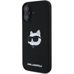 Karl Lagerfeld Liquid Silicone Choupette Head MagSafe kryt pre iPhone 16, čierny