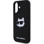 Karl Lagerfeld Liquid Silicone Choupette Head MagSafe kryt pre iPhone 16, čierny