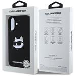 Karl Lagerfeld Liquid Silicone Choupette Head MagSafe kryt pre iPhone 16, čierny