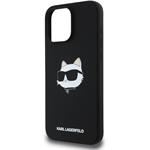 Karl Lagerfeld Liquid Silicone Choupette Head MagSafe kryt pre iPhone 16 Pro, čierny