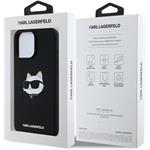 Karl Lagerfeld Liquid Silicone Choupette Head MagSafe kryt pre iPhone 16 Pro, čierny