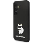 Karl Lagerfeld Liquid Silicone Choupette NFT kryt pre Samsung Galaxy S24, čierny