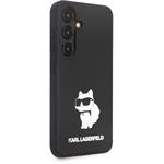 Karl Lagerfeld Liquid Silicone Choupette NFT kryt pre Samsung Galaxy S24, čierny