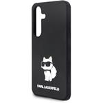 Karl Lagerfeld Liquid Silicone Choupette NFT kryt pre Samsung Galaxy S24, čierny