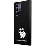 Karl Lagerfeld Liquid Silicone Choupette NFT kryt pre Samsung Galaxy S24 Ultra, čierny