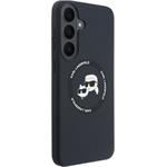 Karl Lagerfeld Liquid Silicone Double Heads Magnetic kryt pre Samsung Galaxy S26 FE, čierny
