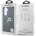 Karl Lagerfeld Liquid Silicone Double Heads Magnetic kryt pre Samsung Galaxy S26 FE, čierny