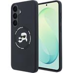 Karl Lagerfeld Liquid Silicone Double Heads Magnetic kryt pre Samsung Galaxy S26 FE, čierny