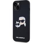 Karl Lagerfeld Liquid Silicone Double Heads Magsafe kryt pre iPhone 14, čierny