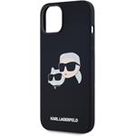 Karl Lagerfeld Liquid Silicone Double Heads Magsafe kryt pre iPhone 14, čierny