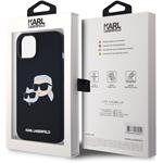 Karl Lagerfeld Liquid Silicone Double Heads Magsafe kryt pre iPhone 14, čierny