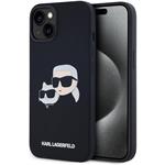 Karl Lagerfeld Liquid Silicone Double Heads Magsafe kryt pre iPhone 14, čierny