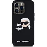 Karl Lagerfeld Liquid Silicone Double Heads Magsafe kryt pre iPhone 14 Pro, čierny