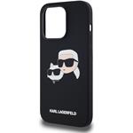 Karl Lagerfeld Liquid Silicone Double Heads Magsafe kryt pre iPhone 14 Pro, čierny