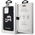 Karl Lagerfeld Liquid Silicone Double Heads Magsafe kryt pre iPhone 14 Pro Max, čierny