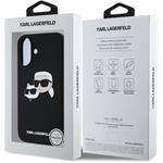 Karl Lagerfeld Liquid Silicone Double Heads MagSafe kryt pre iPhone 16, čierny