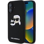 Karl Lagerfeld Liquid Silicone Double Heads MagSafe kryt pre iPhone 16, čierny