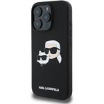 Karl Lagerfeld Liquid Silicone Double Heads MagSafe kryt pre iPhone 16 Pro, čierny