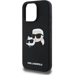 Karl Lagerfeld Liquid Silicone Double Heads MagSafe kryt pre iPhone 16 Pro, čierny