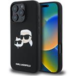 Karl Lagerfeld Liquid Silicone Double Heads MagSafe kryt pre iPhone 16 Pro Max, čierny