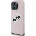 Karl Lagerfeld Liquid Silicone Double Heads MagSafe kryt pre iPhone 16 Pro Max, ružový