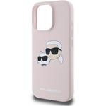 Karl Lagerfeld Liquid Silicone Double Heads MagSafe kryt pre iPhone 16 Pro Max, ružový