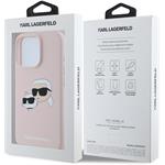 Karl Lagerfeld Liquid Silicone Double Heads MagSafe kryt pre iPhone 16 Pro Max, ružový