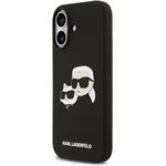 Karl Lagerfeld Liquid Silicone Double Heads MagSafe kryt pre iPhone 17, čierny
