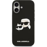 Karl Lagerfeld Liquid Silicone Double Heads MagSafe kryt pre iPhone 17, čierny