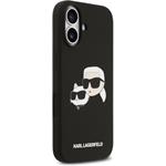 Karl Lagerfeld Liquid Silicone Double Heads MagSafe kryt pre iPhone 17, čierny