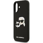 Karl Lagerfeld Liquid Silicone Double Heads MagSafe kryt pre iPhone 17, čierny