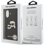Karl Lagerfeld Liquid Silicone Double Heads MagSafe kryt pre iPhone 17, čierny