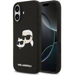 Karl Lagerfeld Liquid Silicone Double Heads MagSafe kryt pre iPhone 17, čierny