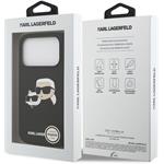 Karl Lagerfeld Liquid Silicone Double Heads MagSafe kryt pre iPhone 17 Pro, čierny