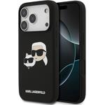 Karl Lagerfeld Liquid Silicone Double Heads MagSafe kryt pre iPhone 17 Pro, čierny