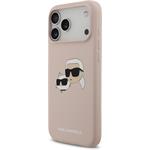 Karl Lagerfeld Liquid Silicone Double Heads MagSafe kryt pre iPhone 17 Pro Max, ružový