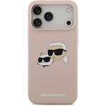 Karl Lagerfeld Liquid Silicone Double Heads MagSafe kryt pre iPhone 17 Pro Max, ružový