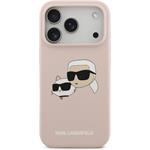 Karl Lagerfeld Liquid Silicone Double Heads MagSafe kryt pre iPhone 17 Pro, ružový