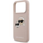 Karl Lagerfeld Liquid Silicone Double Heads MagSafe kryt pre iPhone 17 Pro, ružový