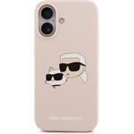 Karl Lagerfeld Liquid Silicone Double Heads MagSafe kryt pre iPhone 17, ružový