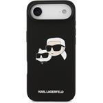 Karl Lagerfeld Liquid Silicone Double Heads MagSafe kryt pre iPhone Air, čierny