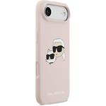 Karl Lagerfeld Liquid Silicone Double Heads MagSafe kryt pre iPhone Air, ružový