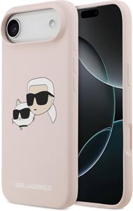 Karl Lagerfeld Liquid Silicone Double Heads MagSafe kryt pre iPhone Air, ružový
