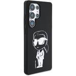 Karl Lagerfeld Liquid Silicone Graffiti Ikonik MagSafe kryt pre Samsung Galaxy S25 Ultra, čierny